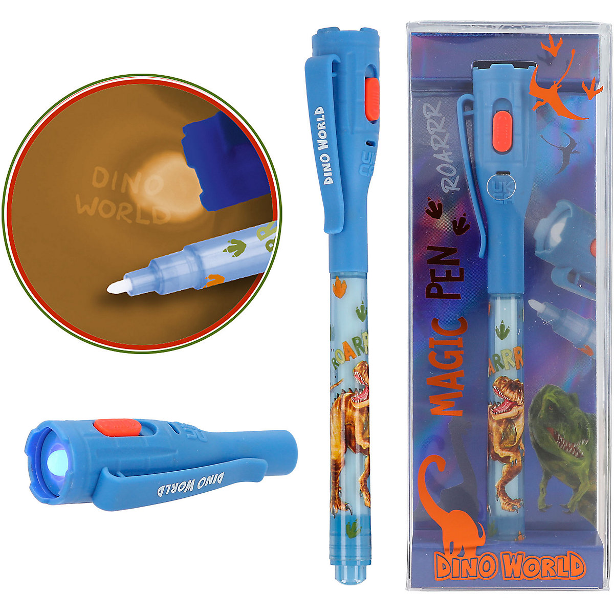 Magic Pen Dino World Geheim-Stift mit LED-Licht