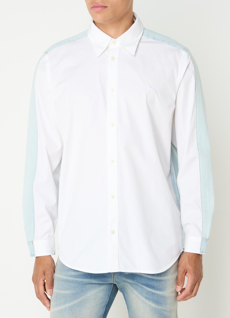 Srajca Diesel S-Simply regular fit s chambrayem