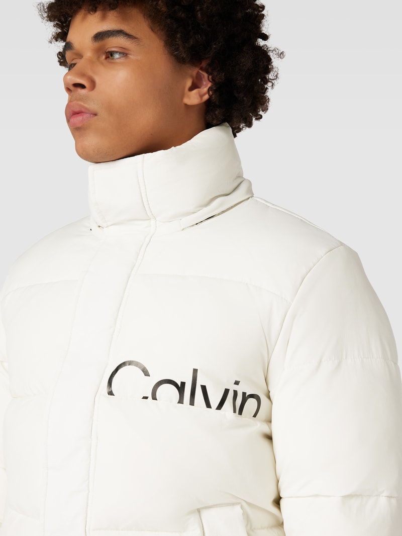 Jacke mit Label-Print in offwhite
