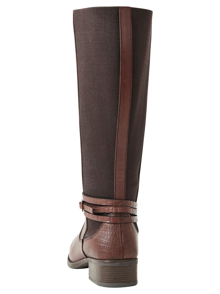 sheego Weitschaftstiefel in dunkelbraun günstig kaufen