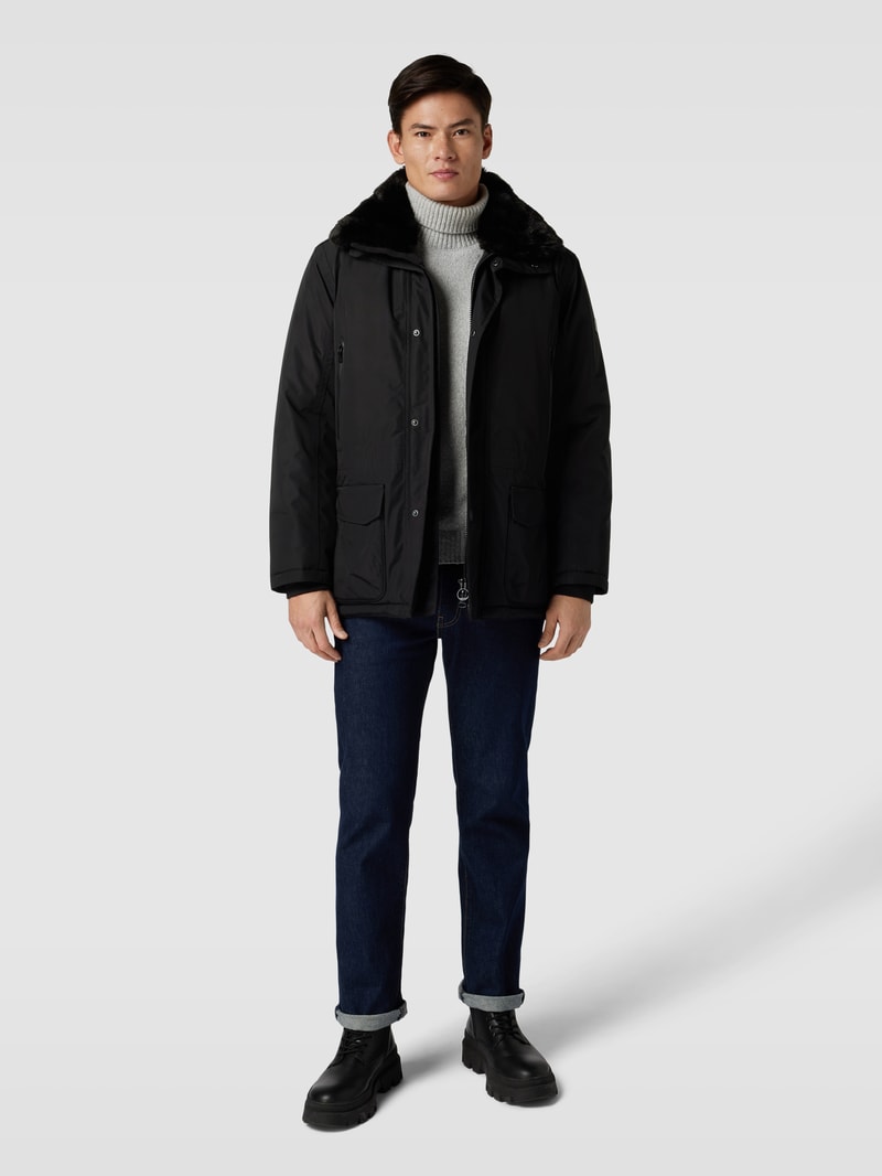 Funktionsjacke mit Reißverschlusstaschen Modell 'HALIFAX' in schwarz
