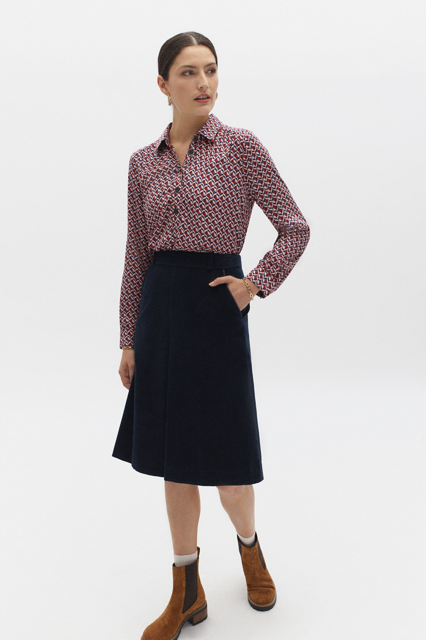 jupe sunny bleu marine femme