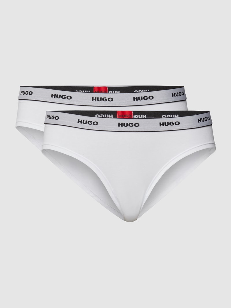 Slip mit Label-Print im 3er-Pack in weiß