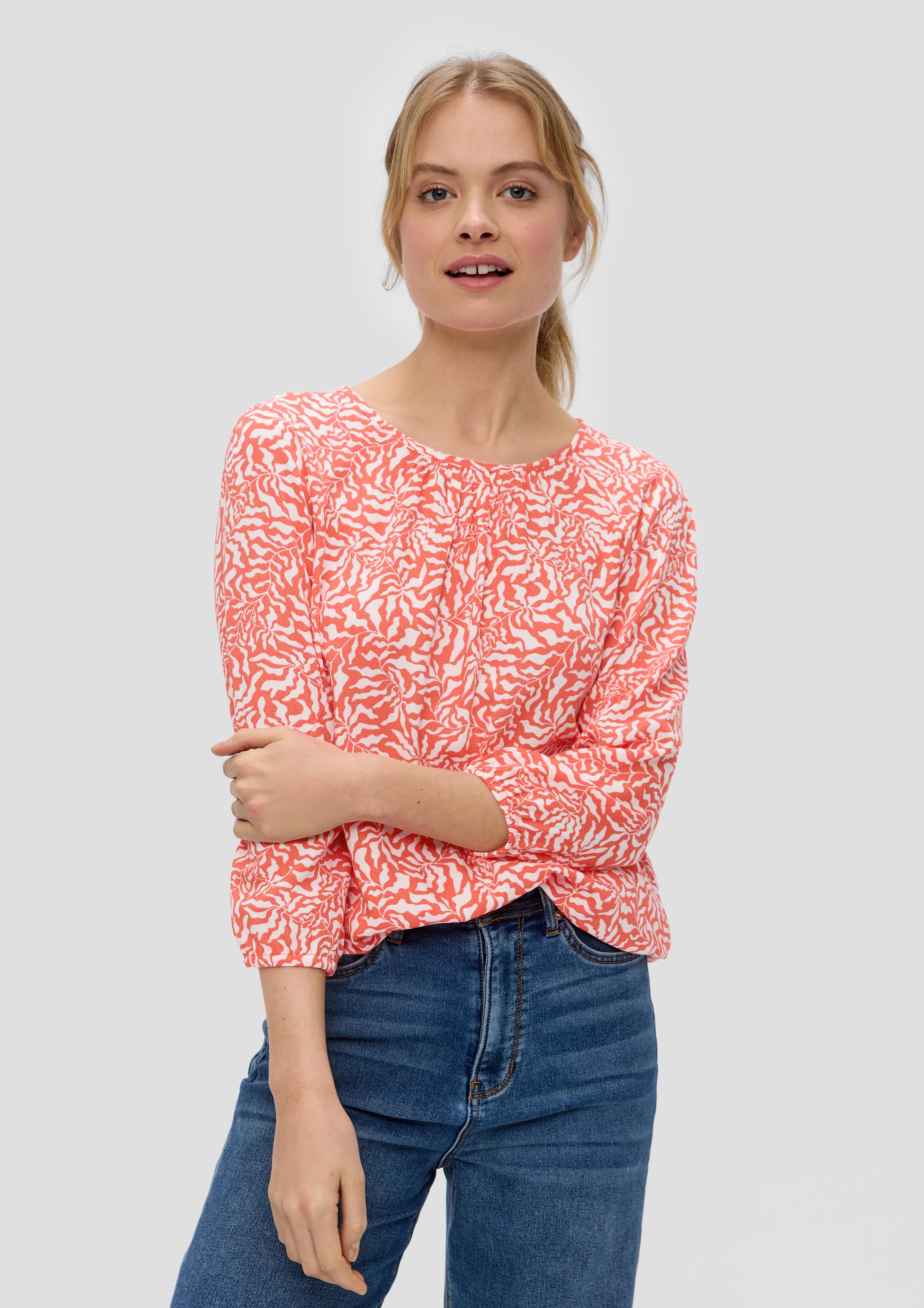 Jacquard-Bluse aus reiner Viskose  2145166-25B1