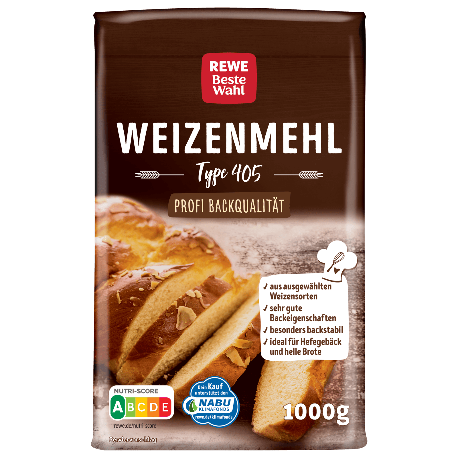 REWE Beste Wahl Weizenmehl Type 405 1kg