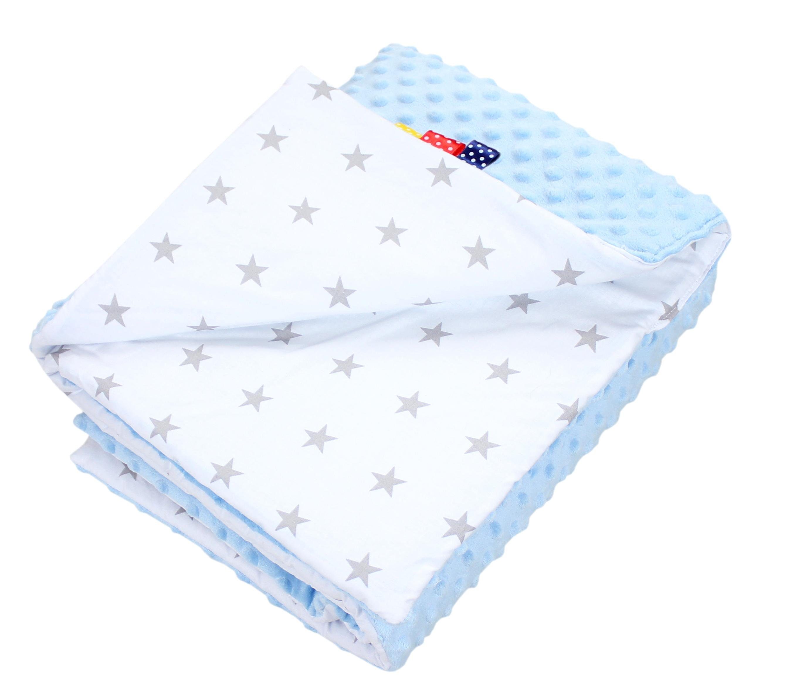 Babydecke TupTam Babydecke Kuscheldecke 75x100 Plüsch Minky Gemustert, TupTam