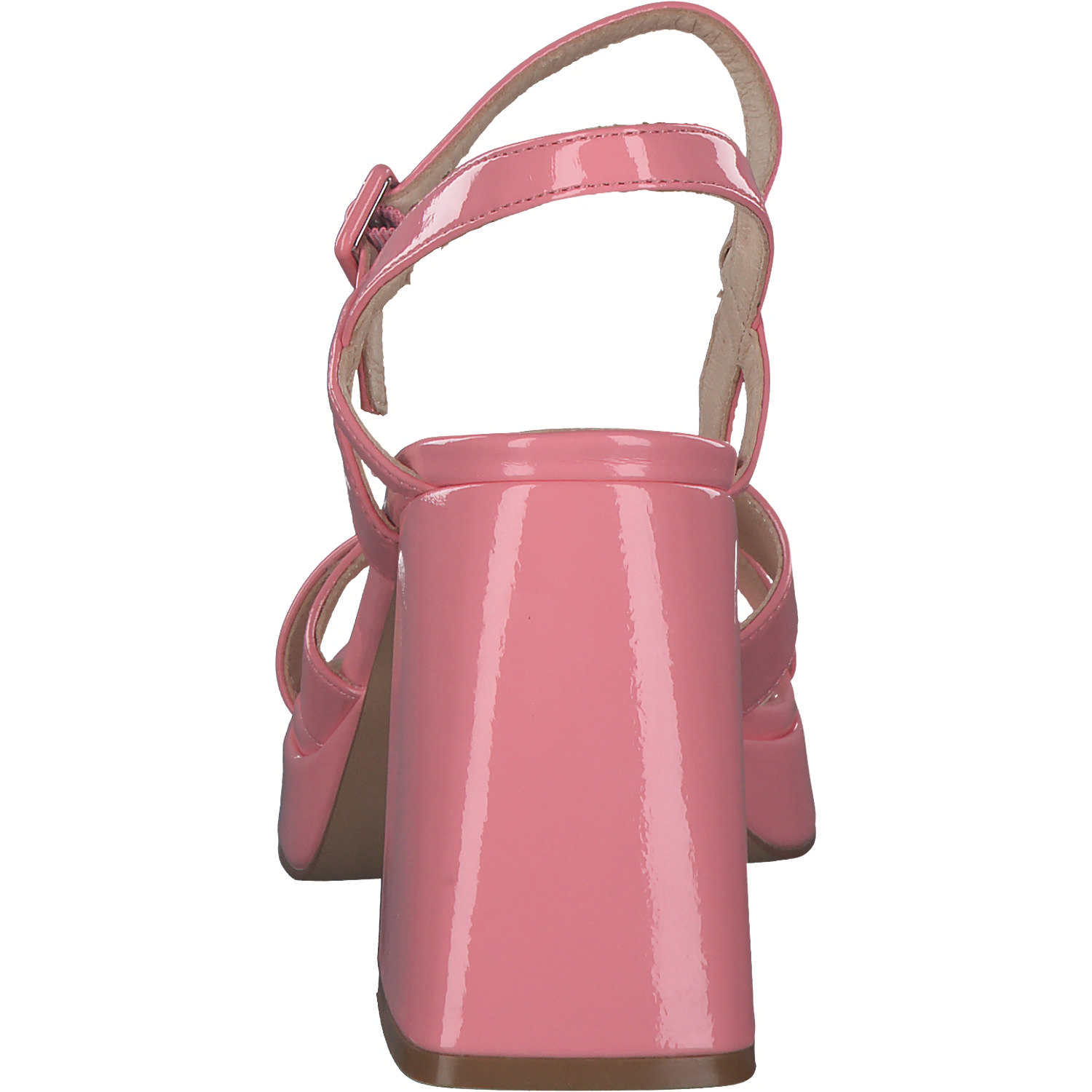 La Strada 2201027, Plateau-Sandaletten, Damen, coral wrinkle patent