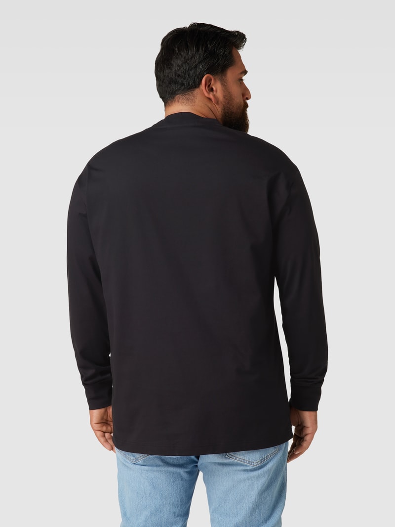 PLUS SIZE Longsleeve mit Motiv-Print in schwarz