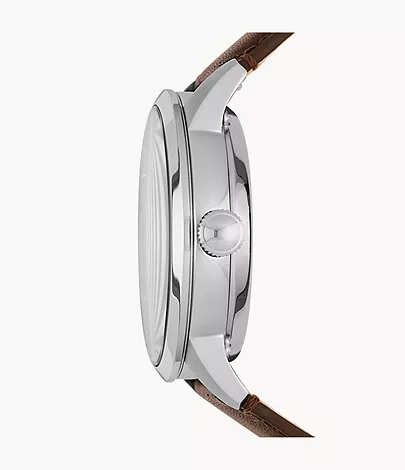 Fossil Herrenuhr Townsman Automatik Leder Braun