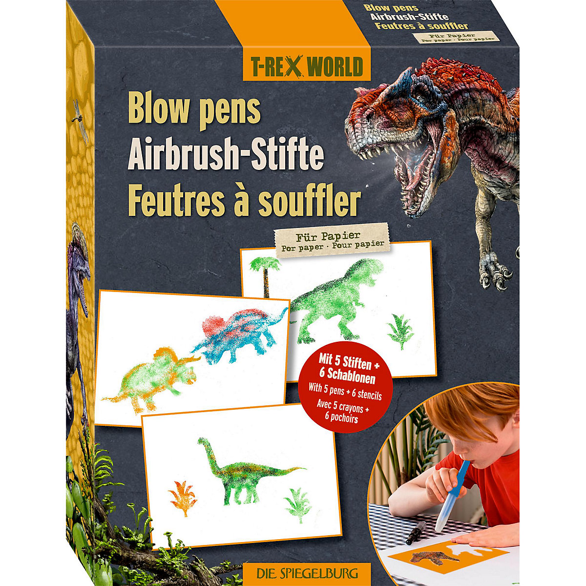 Airbrush-Stifte für Papier - T-Rex World