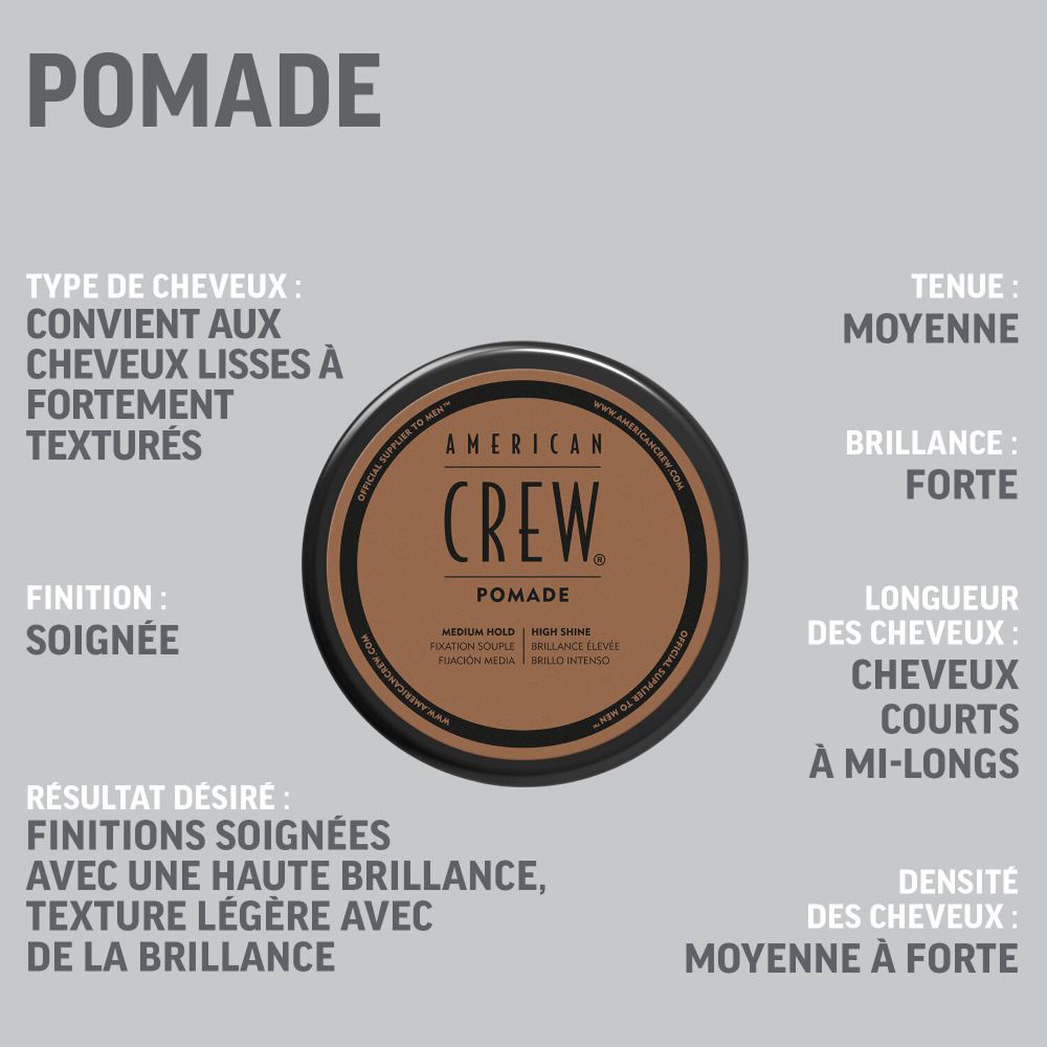 American Crew Pomade Cire de Coiffage 85g