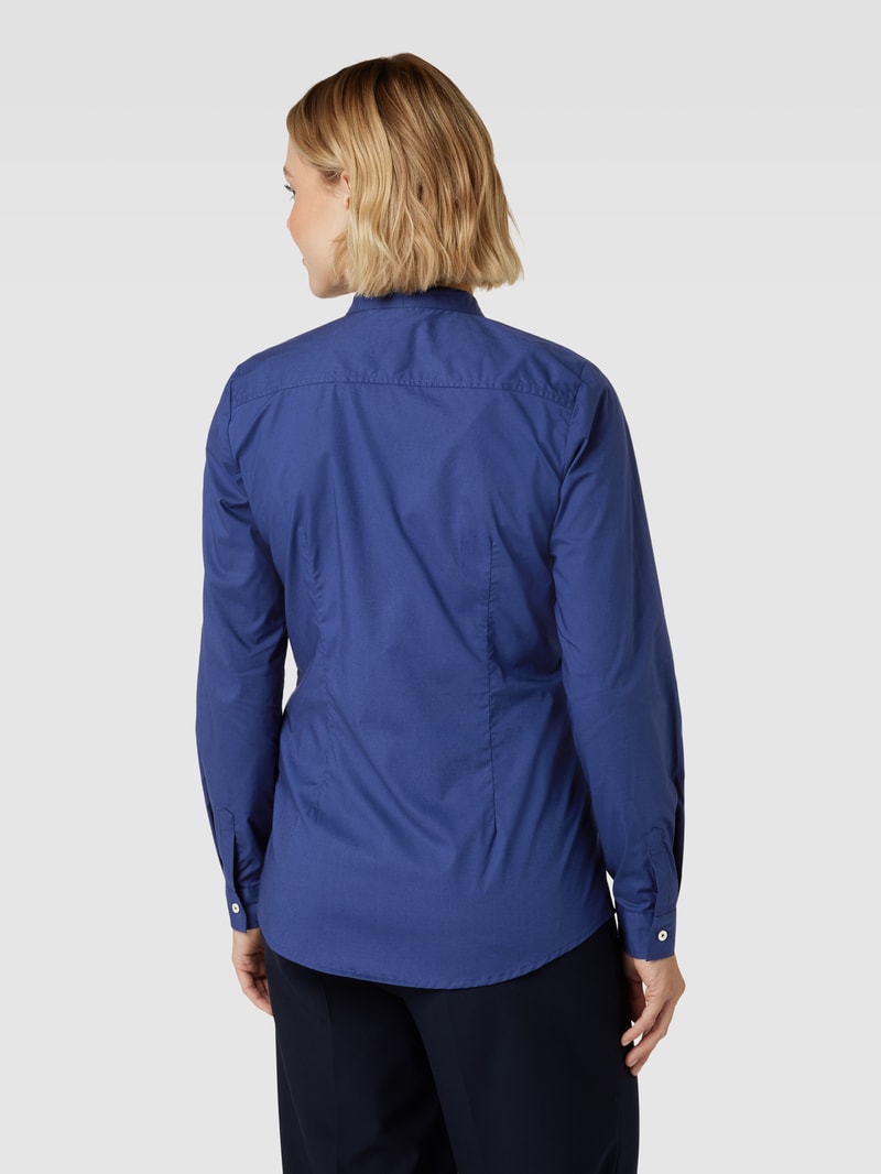Hemdbluse mit Knopfleiste in marineblau