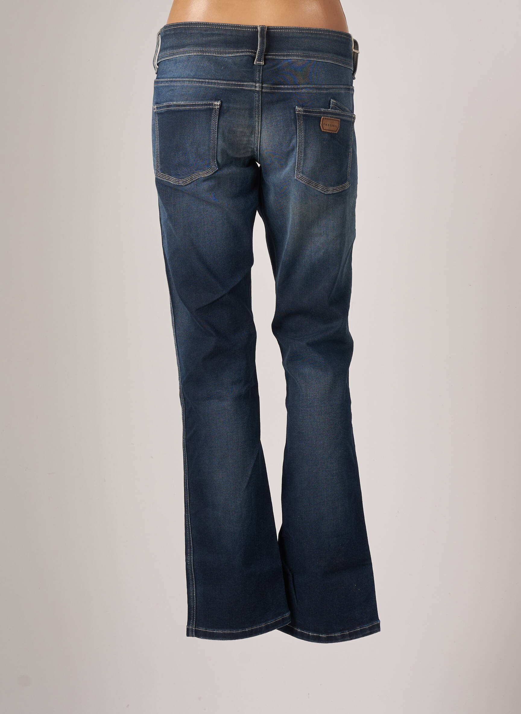Freesoul Jeans Bootcut Femme couleur bleu
