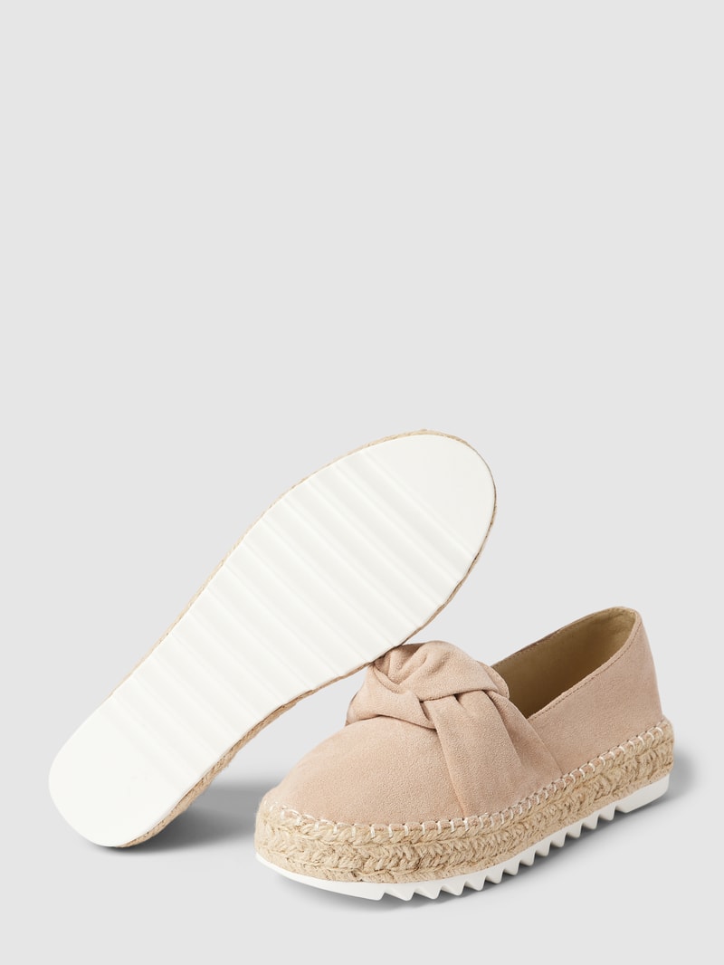 Mokassins mit Knoten-Detail in beige