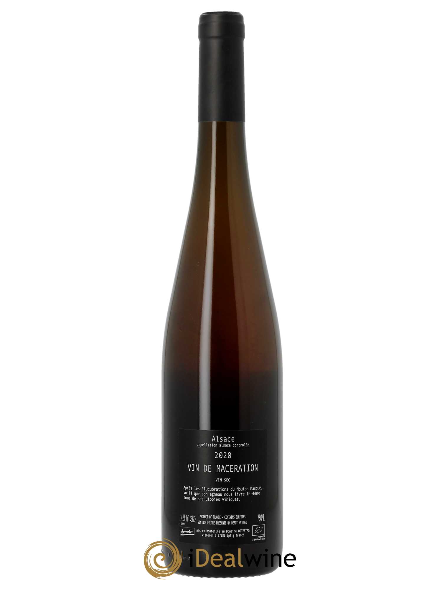 Alsace Les Aventures de l'Agneau masqué tome 4 Ostertag (Domaine)  2020 - Lot de 1 Bouteille