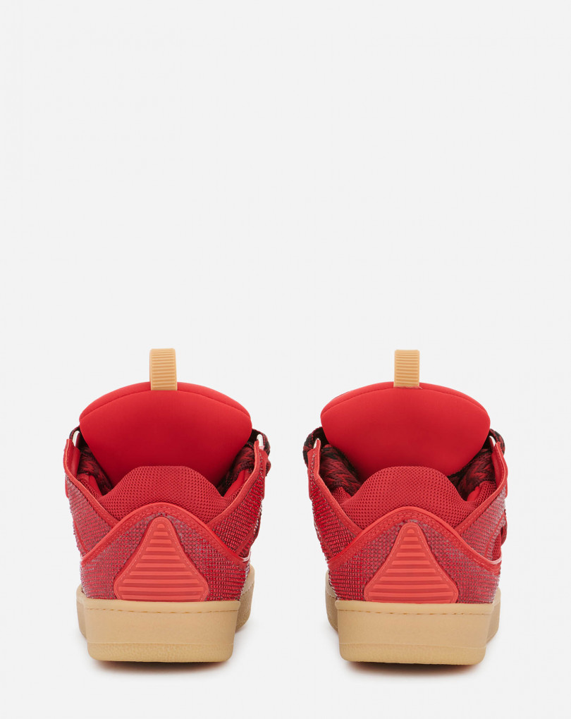 SNEAKERS CURB EN CUIR ET STRASS