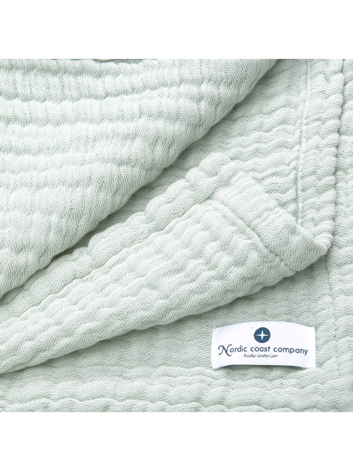 nordic coast company  Babydecke 4 in 1 groß in Mint - 90 x 120 cm  günstig kaufen 90 x 120 cm