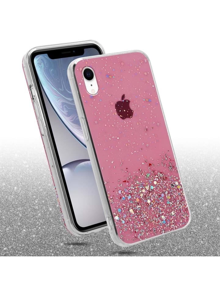 cadorabo Hülle für Apple iPhone XR Glitter in Rosa mit Glitter günstig kaufen iPhone XR