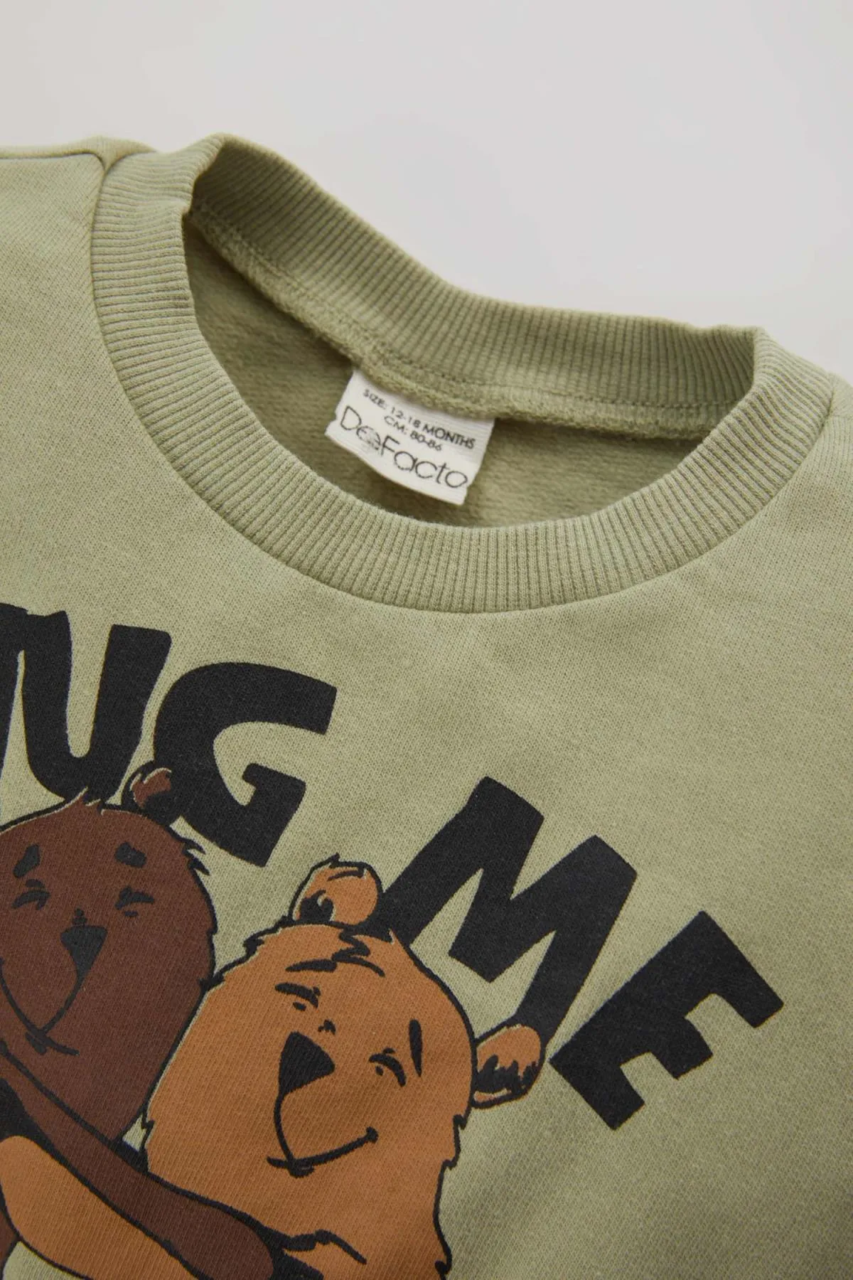 DeFacto  Bedrucktes, weich gefüttertes Sweatshirt mit Rundhalsausschnitt für Babys (Jungen).