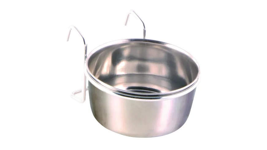 Trixie Vogelnapf Bird Napf Edelstahl mit Halter 300ml/ø 9cm