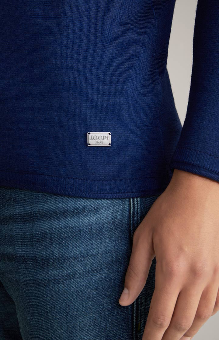 Merinowoll-Pullover Lelios in Navy