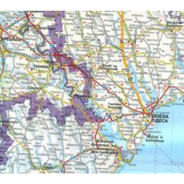 Ukraine - Moldawien, Autokarte 1:1 Million - Straßenkarte