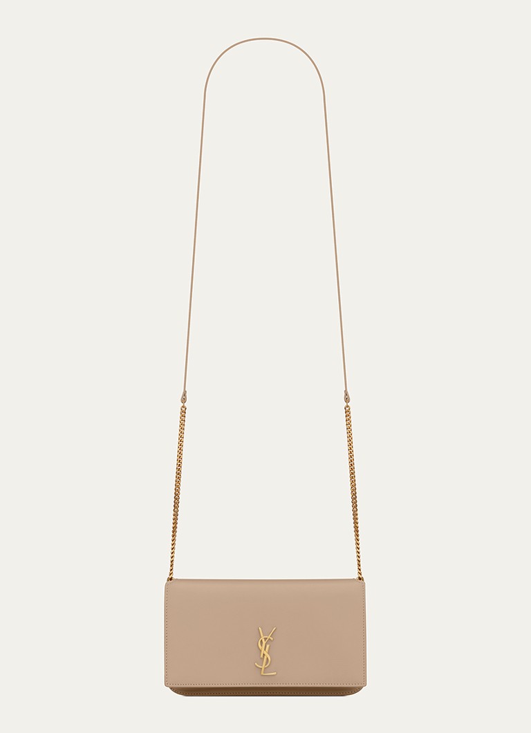 Saint Laurent Cassandre vasikanahkainen crossbody-puhelinkotelo