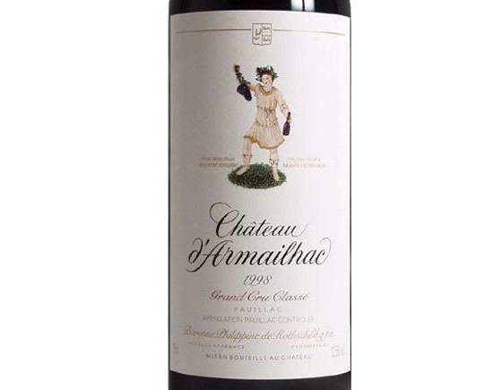 Château D'Armailhac Rouge 1998, Cinquième Cru Classé En 1855 Bordeaux Pauillac