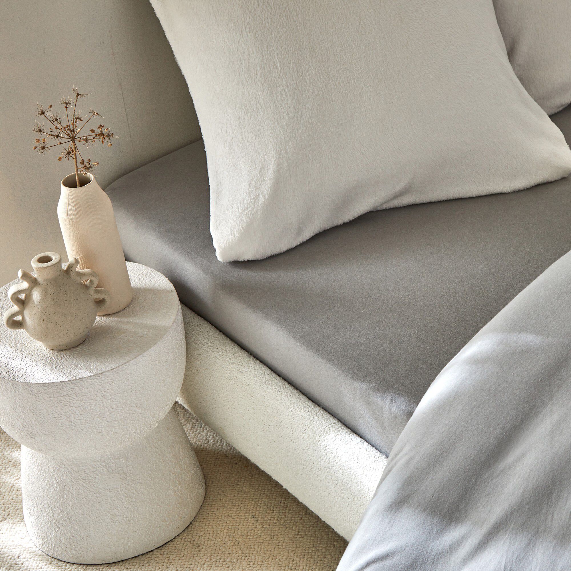 Linge de lit réversible jersey polaire toucher peluche