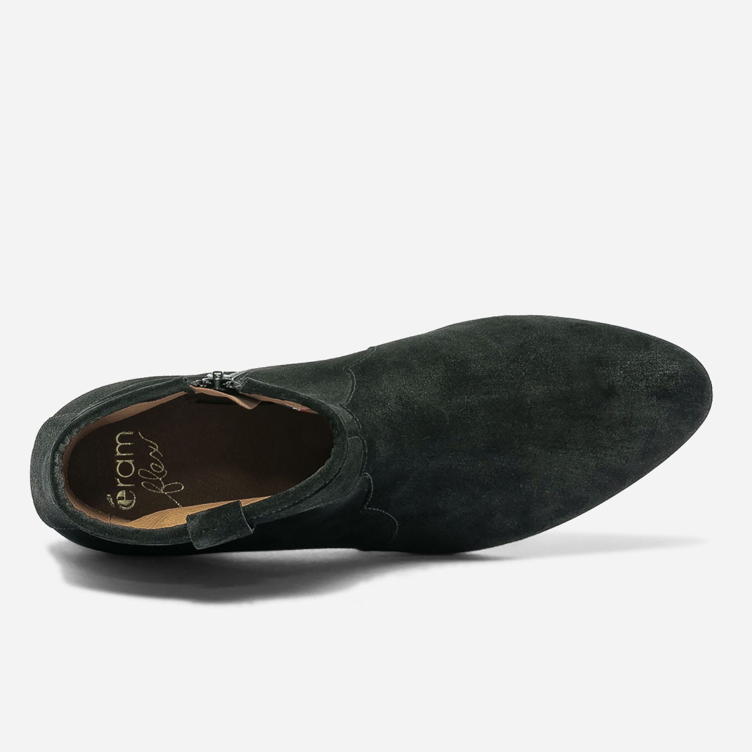 Boots western ERAM FLEX noir en cuir velours éco-conçu