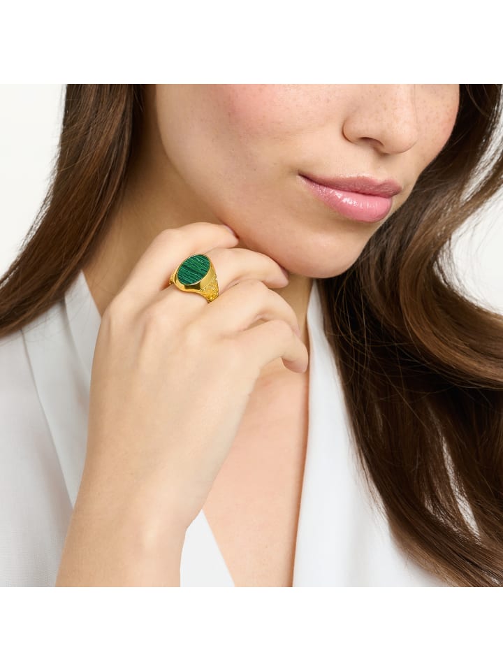 Thomas Sabo Ring in gold, grün günstig kaufen