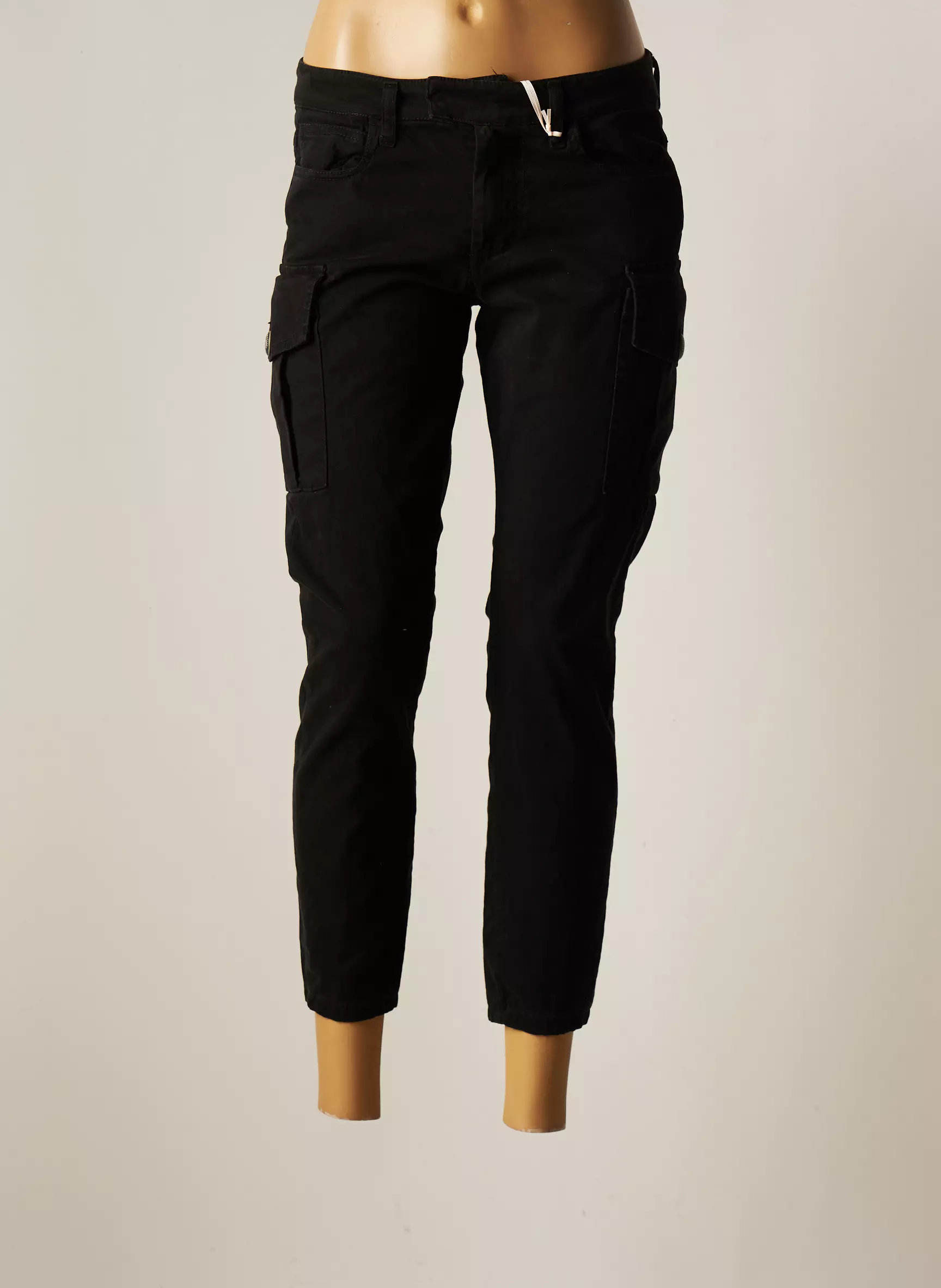 Please Pantalon7 8 Femme couleur noir