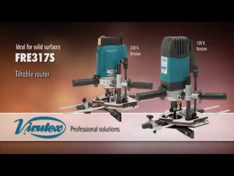 Virutex 1700900 FRE317VD Tilting router for solid surface materials