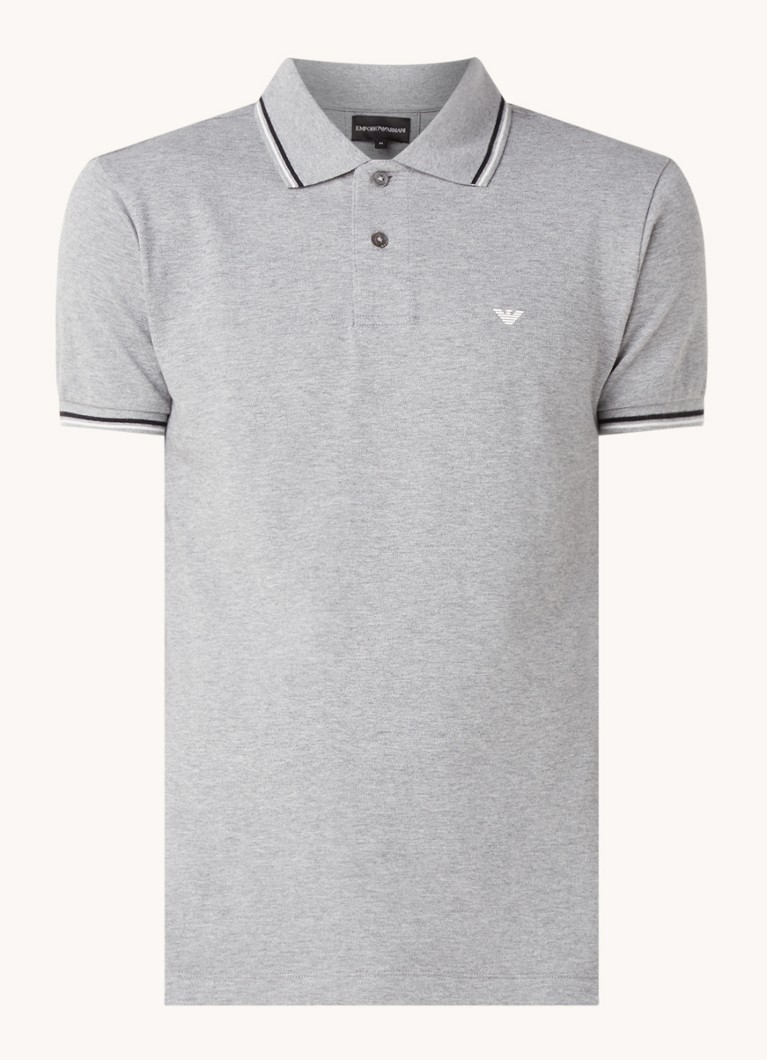 Emporio Armani polo majica regularnog kroja od pike pamuka s manžetama na vrhovima