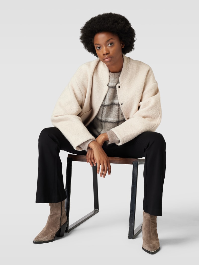 Jacke mit Stehkragen Modell 'SUGAR' in ecru