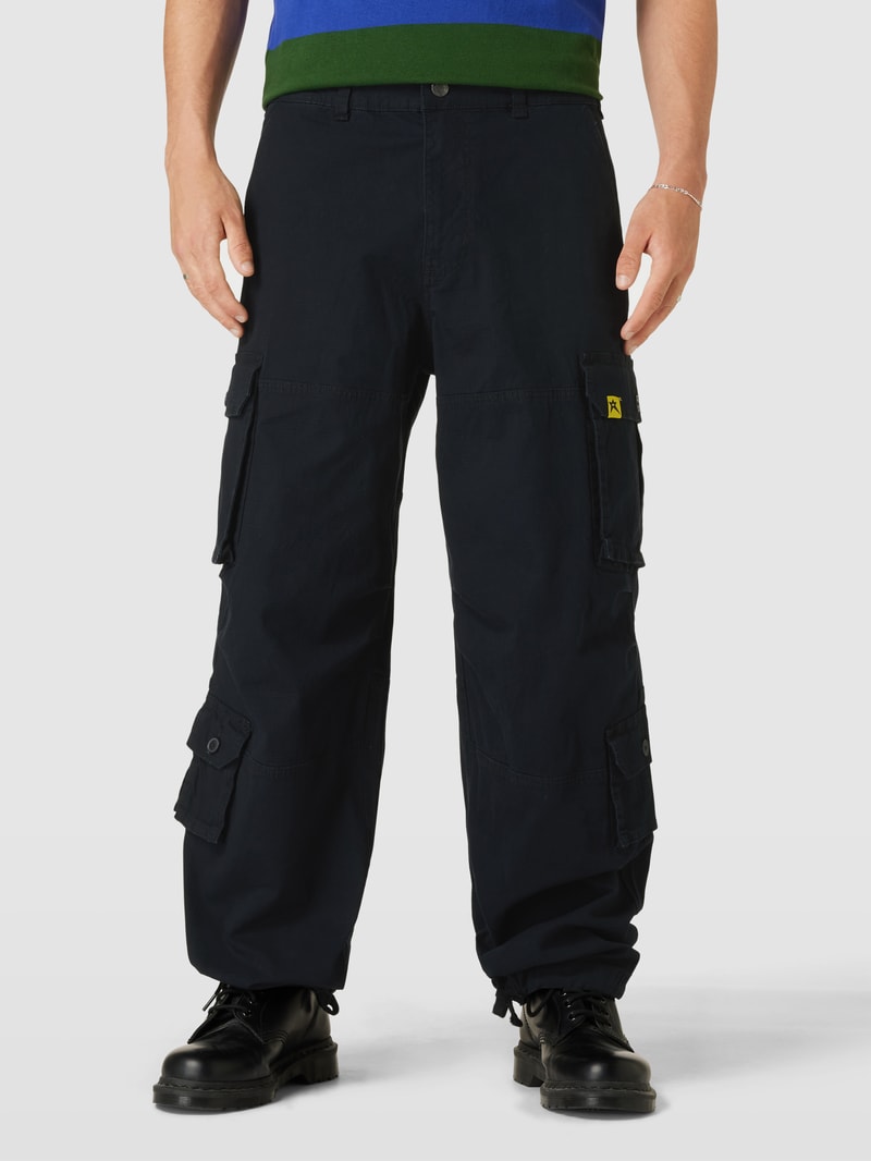 Baggy Fit Cargohose mit Label-Detail in schwarz