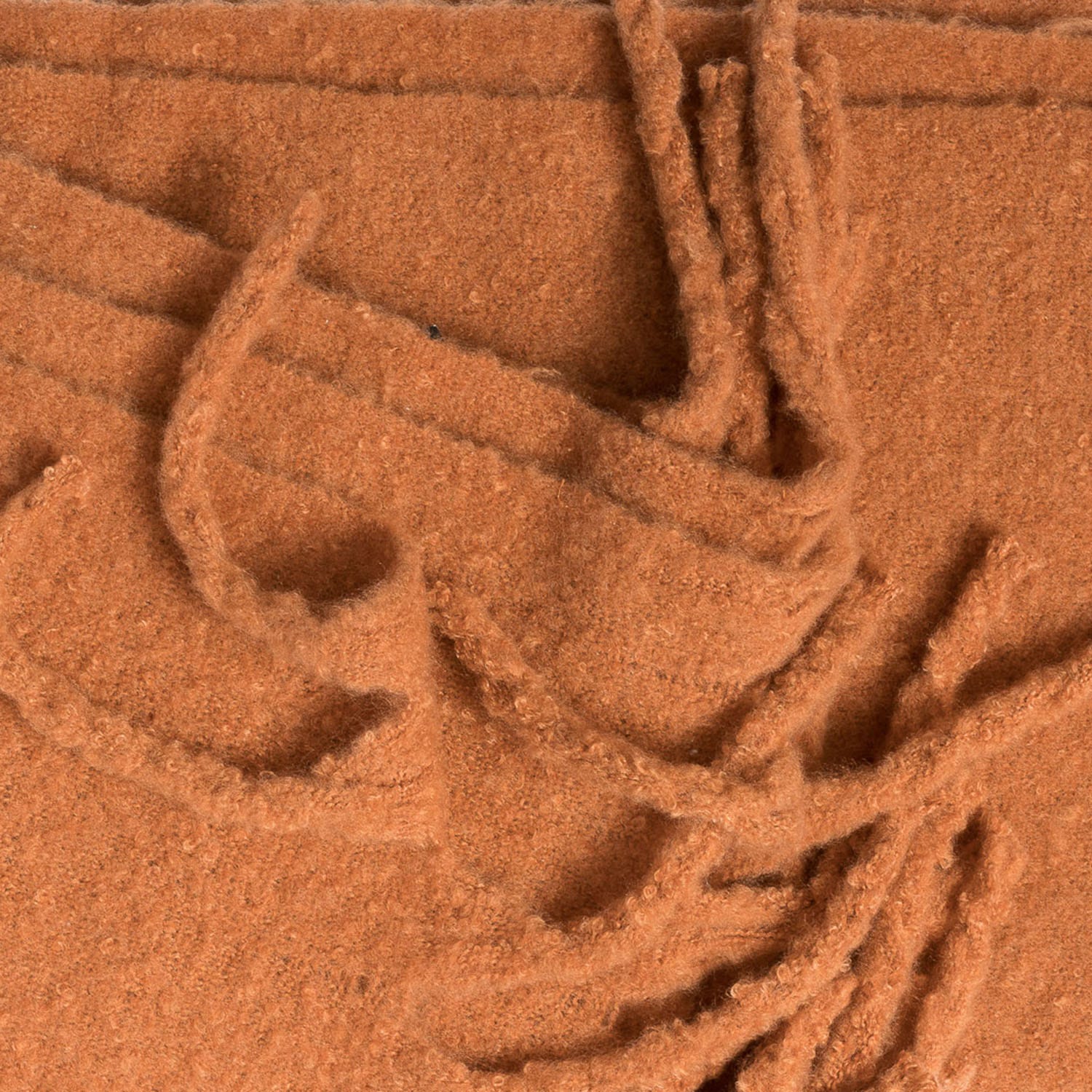 Écharpe terracotta à franges