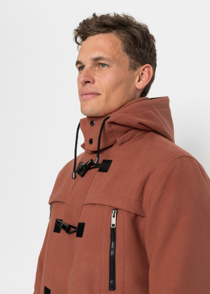 Duffle-Jacke in Wolloptik