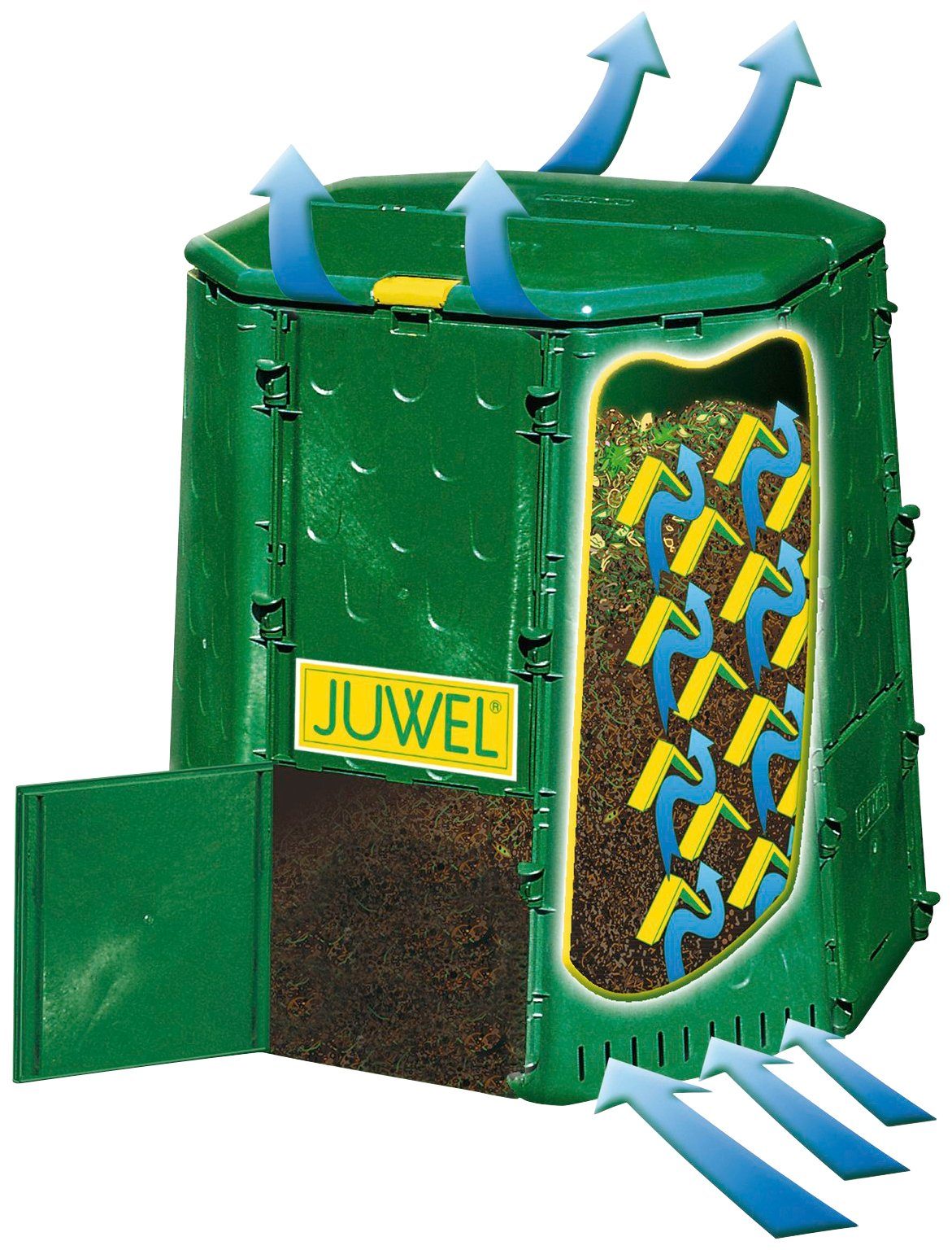 Juwel Thermokomposter Premium Aeroquick 890 XXL, BxTxH: 107x107x109 cm, 900 l