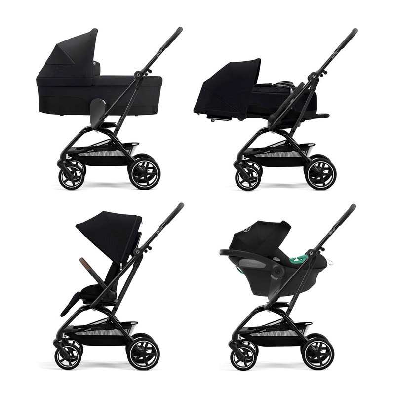 Poussette compacte Eezy Twist+ 2 Moon black châssis black Cybex