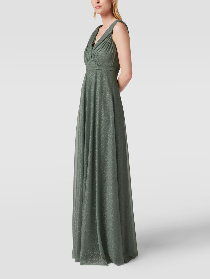 Abendkleid mit Taillenpasse in mint