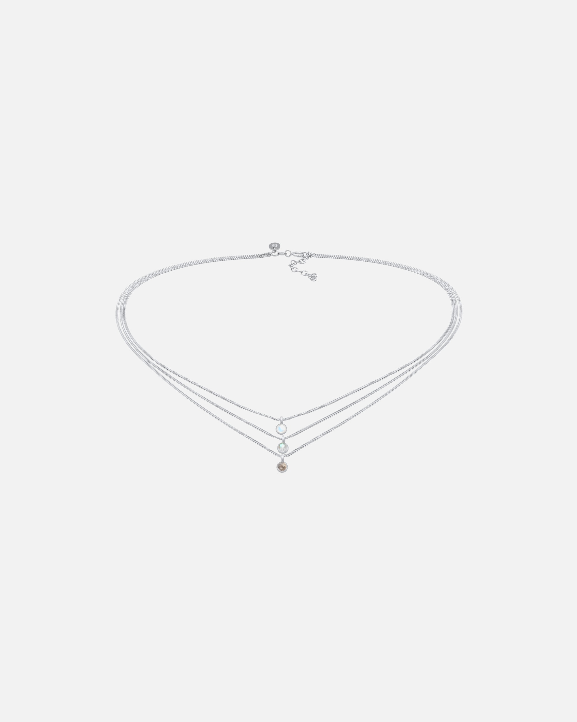 Collana girocollo da donna Elli PREMIUM con tormalina Lunestone e labradorite in argento sterling 925