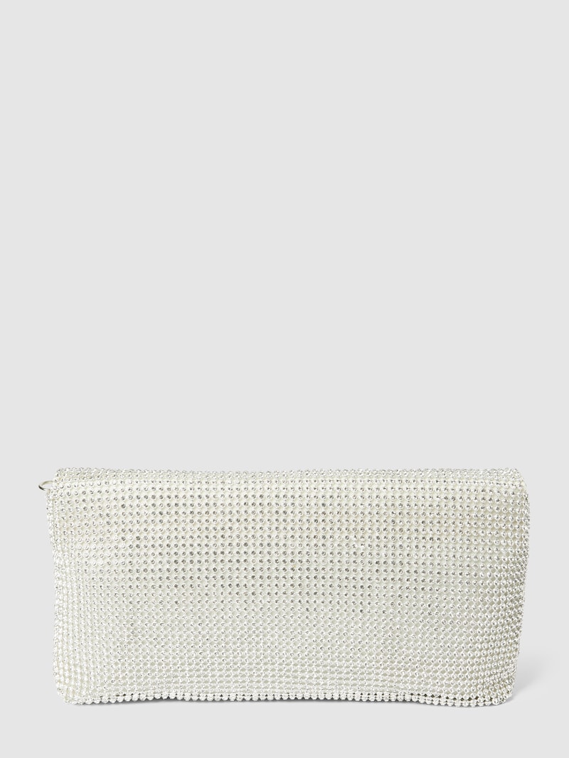 Pochette mit Strasssteinbesatz in silber