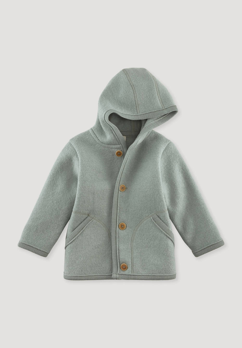 Walkjacke aus reiner Bio-Merinowolle