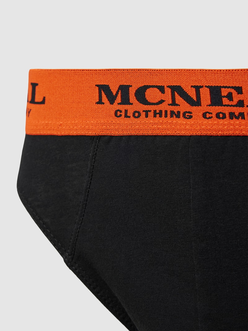 Slip mit elastischem Logo-Bund im 3er-Pack in schwarz