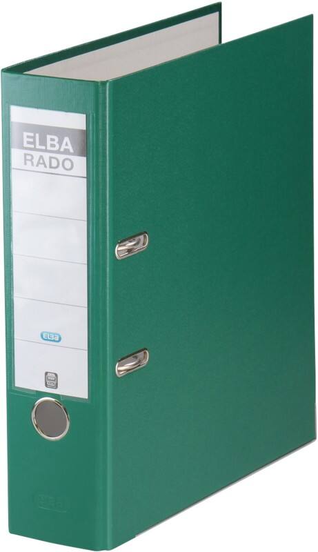 ELBA Rado Brilliant Ordner DIN A4 80 mm Grün 2 Ringe 100022614 Pappkarton, PP (Polypropylen)
