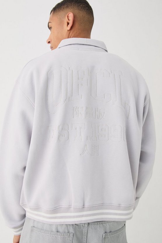 Kastige Oversize Jersey-Jacke