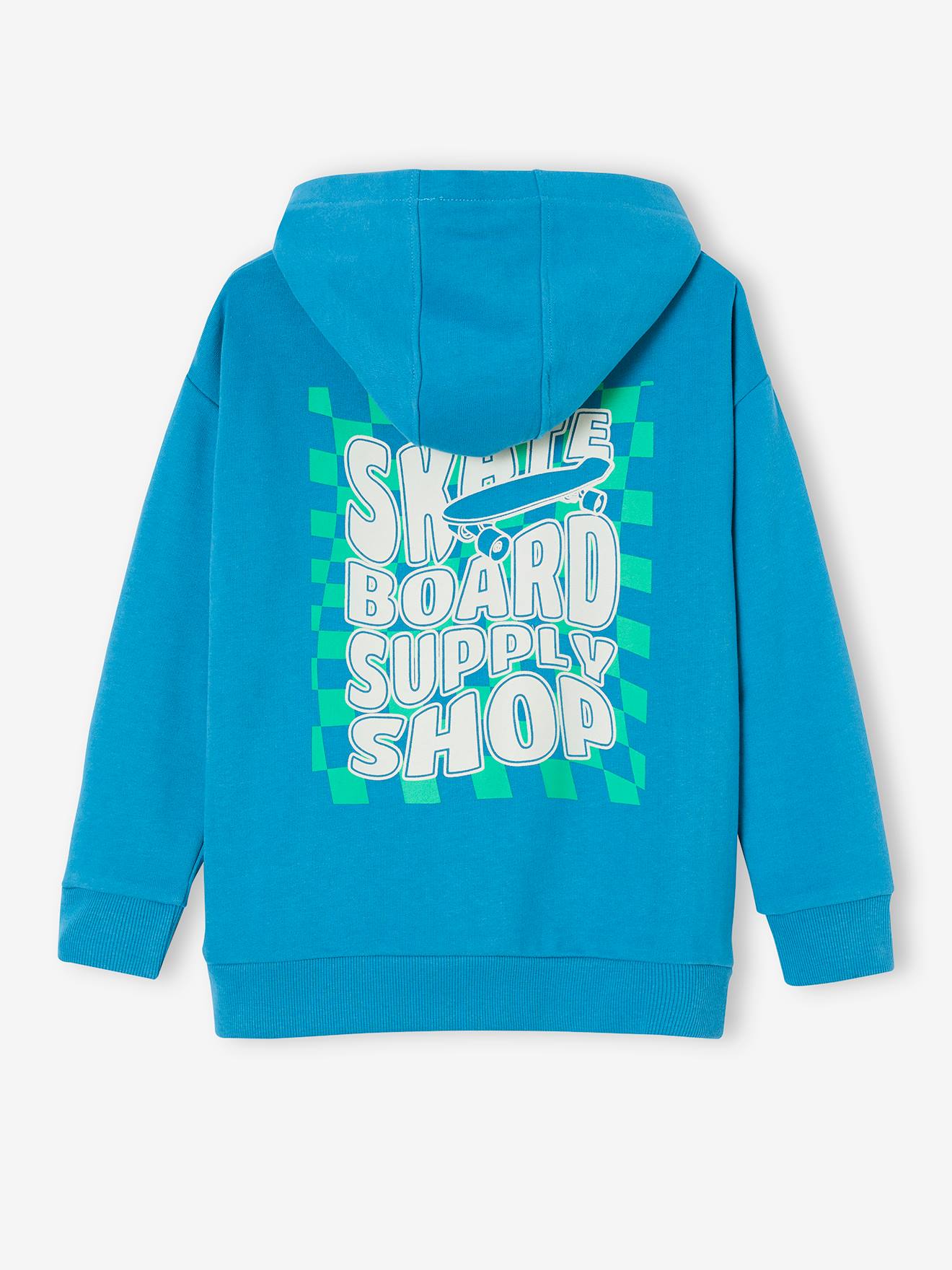 Vertbaudet Jungen Kapuzensweatshirt - hellblau+hellgrau