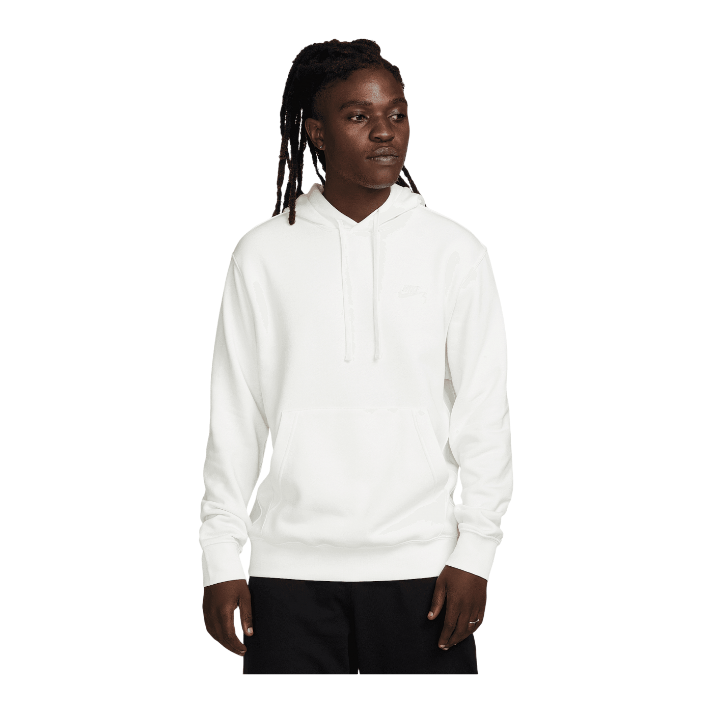 Nike Club Fleece Hoody Braun Weiss F134