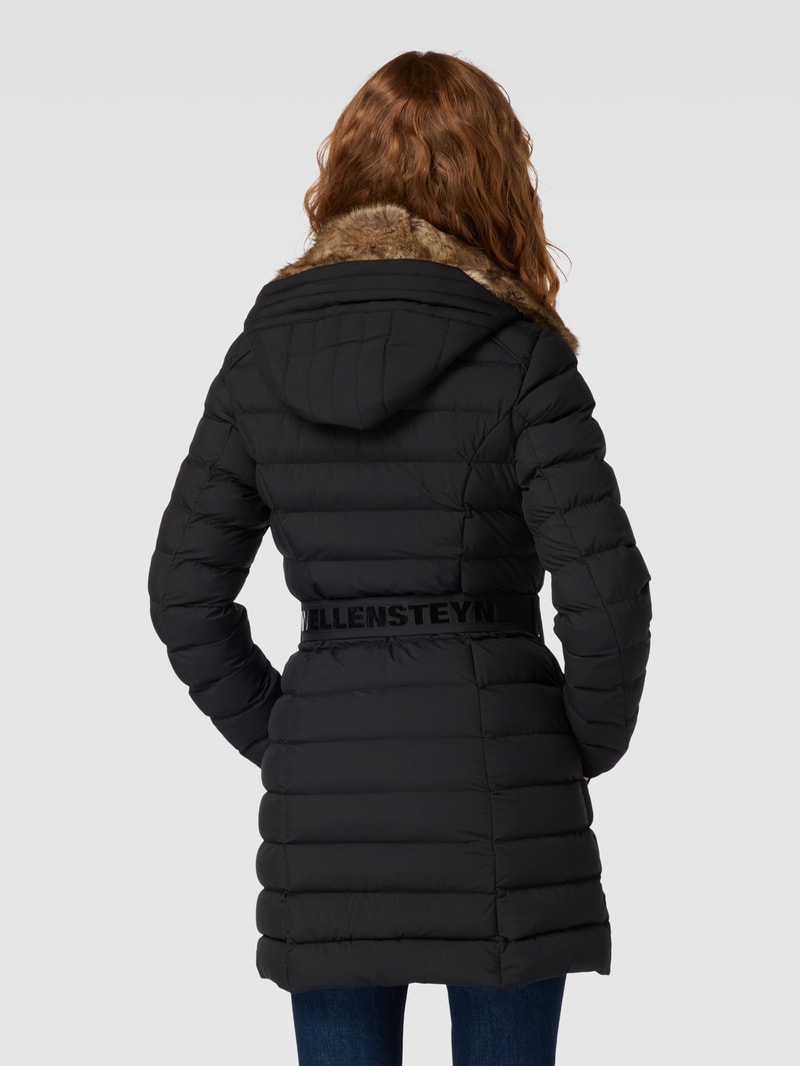 Funktionsjacke mit Kunstfellbesatz Modell 'ABENDSTERN' in schwarz